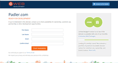 Desktop Screenshot of padler.com